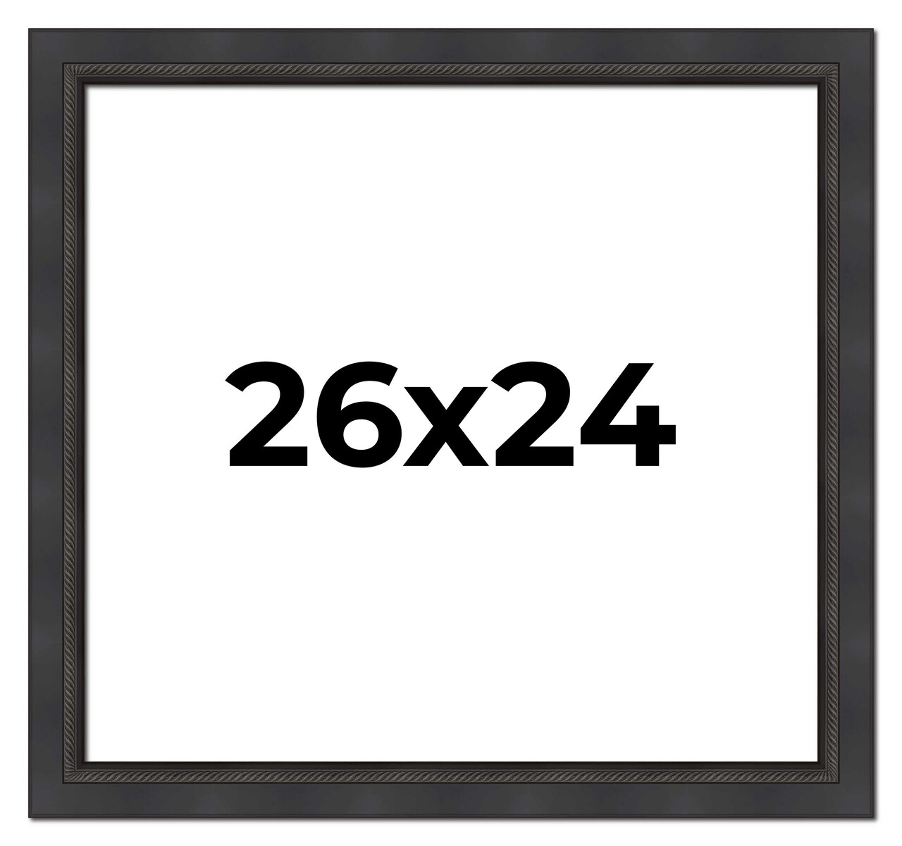 Photo Size Traditional Black Picture Frame - UV Acrylic, Foam Board Backing, Hanging Hardware